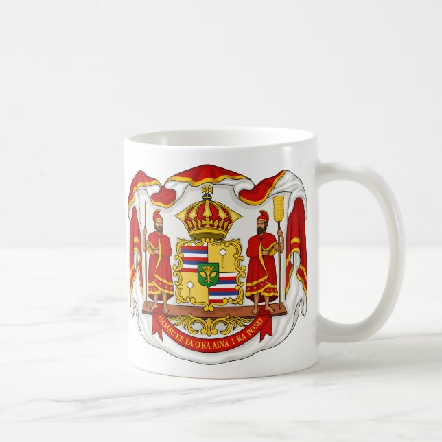 Das königliche Wappen des Königreiches von Hawaii Kaffeetasse (Rechts)