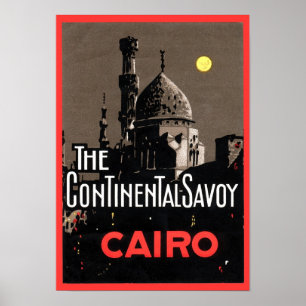 Das kontinentale Savoyen, Kairo Reiseplakat Poster