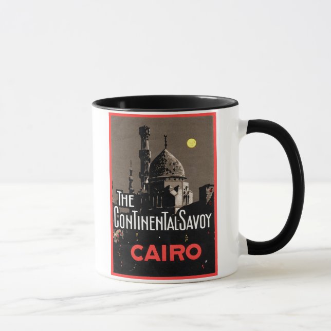 Das kontinentale Savoyen, Kairo Reiseplakat Tasse (Rechts)