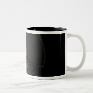 Das Konzept des Künstlers, das einen möglichen Zweifarbige Tasse