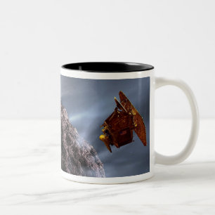 Das Konzept des Künstlers des Treffens der tiefen Zweifarbige Tasse