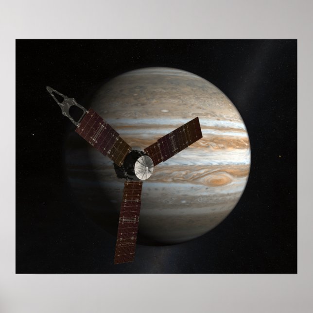 Das Konzept des Künstlers für das Juno-Raumfahrzeu Poster (Vorne)