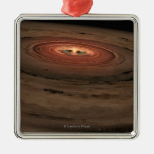 Das Konzept des Künstlers MiniSonnensystem in der Silbernes Ornament