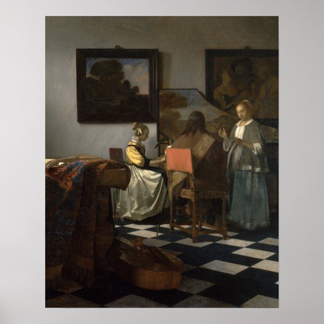 Das Konzert (c.1664) — Vermeer Poster (Vorne)
