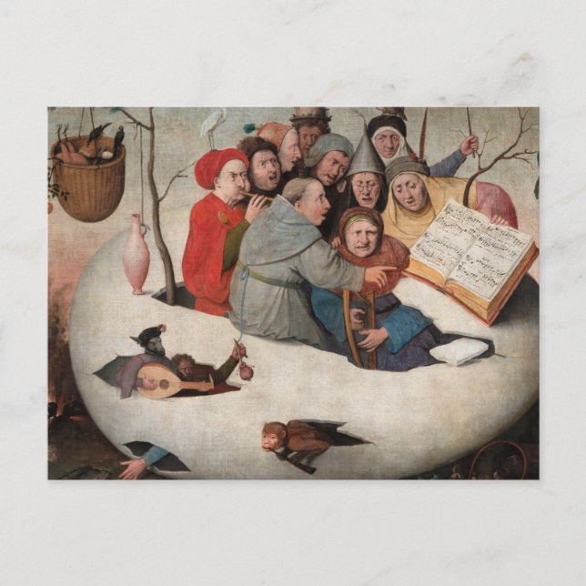 Das Konzert im Ei von Hieronymus Bosch Postkarte (Vorderseite)