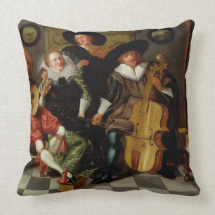 Das Konzert (Öl auf Platte) Kissen