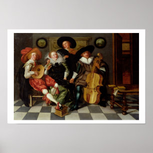 Das Konzert (Öl auf Platte) Poster