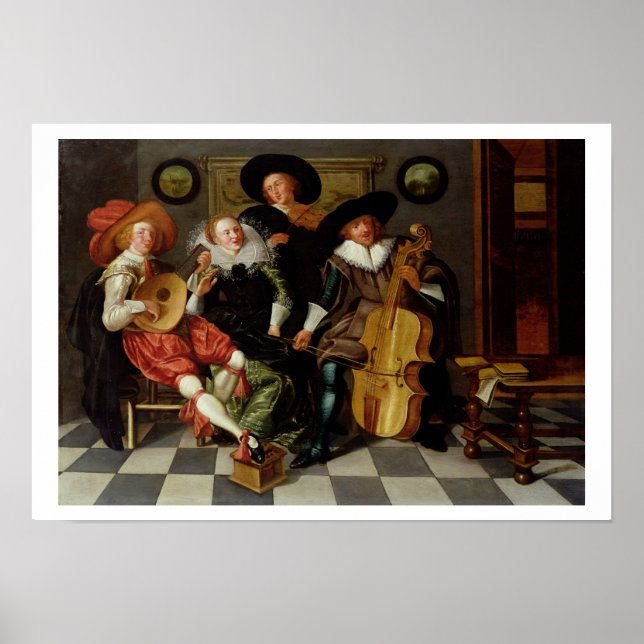 Das Konzert (Öl auf Tafel) Poster (Vorne)
