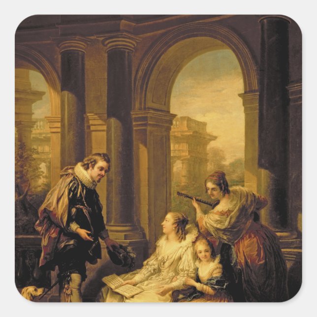 Das Konzert Quadratischer Aufkleber (Vorderseite)