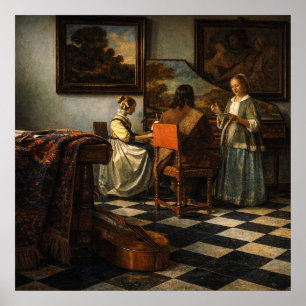 Das Konzert von Johannes Vermeer Poster