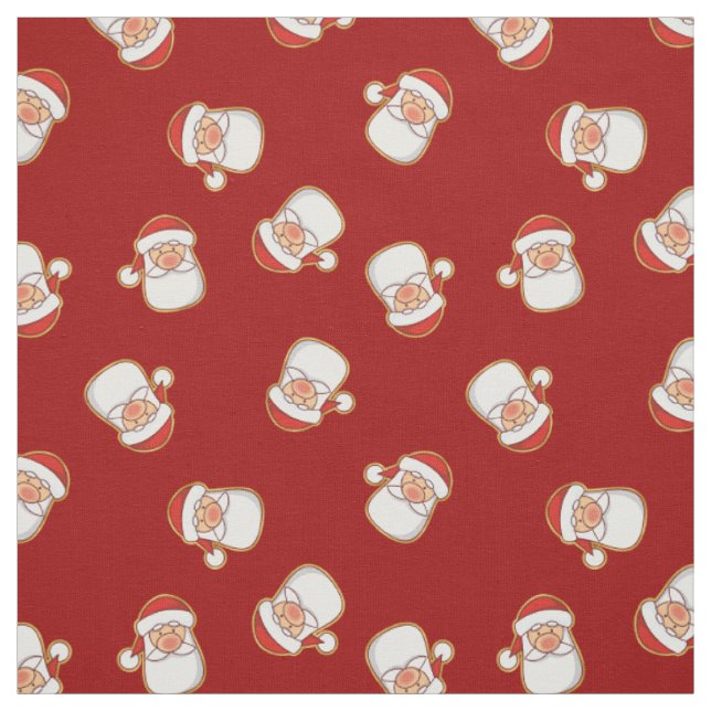 Das Kopfmuster des Weihnachtsmanns Stoff (Muster)