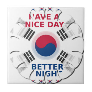 Das koreanische Design der Flaggenkunst "Habe eine Fliese