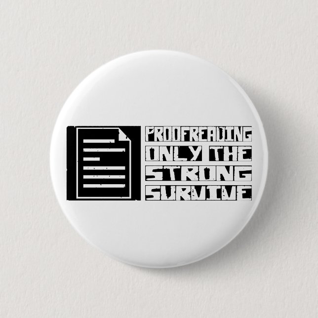 Das Korrekturlesen überleben Button (Vorderseite)