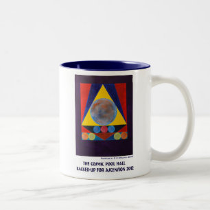 Das kosmische Pool Hall Stark beansprucht-Oben fü Zweifarbige Tasse