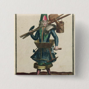 Das Kostüm des Maurers Button