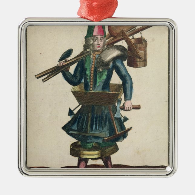 Das Kostüm des Maurers Silbernes Ornament (Vorne)