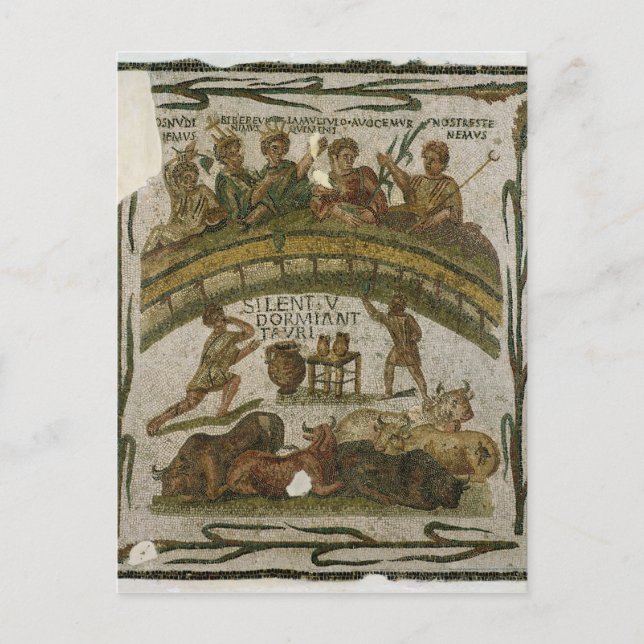 Das Kostümbankett, von El-Jem c.200-220 Postkarte (Vorderseite)