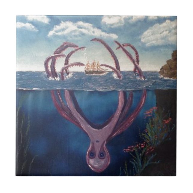 Das Kraken Fliese (Vorderseite)