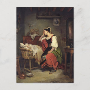 Das kranke Kind Postkarte