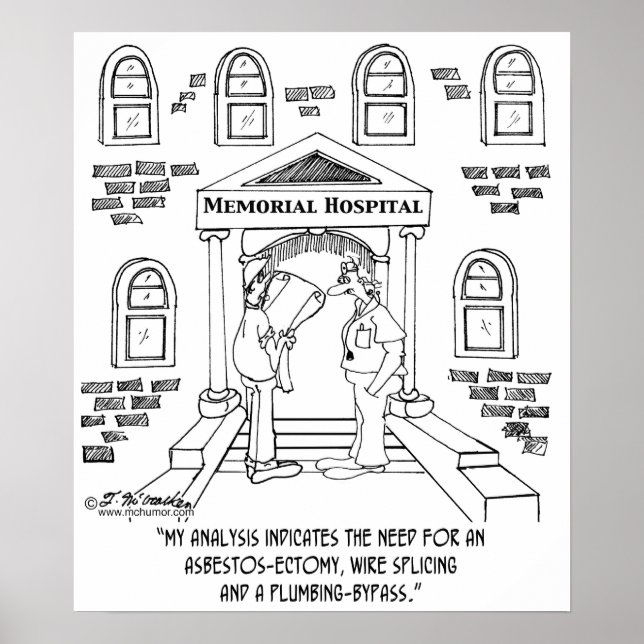 Das Krankenhaus braucht eine Asbestektomie Poster (Vorne)