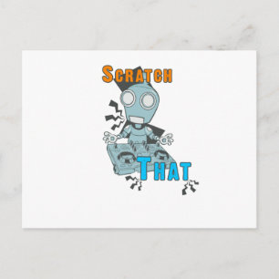 Das Kratzen Postkarte