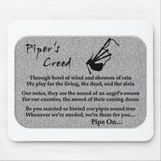 Das Kredo des Pfeifers (Stein) Mousepad