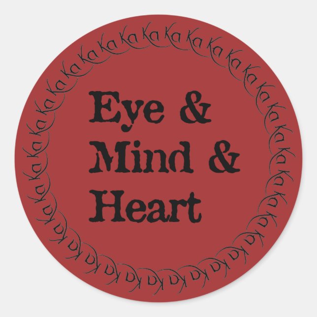 Das Kredo u. das Rad des Pistolenheldes von Ka Runder Aufkleber (Vorderseite)