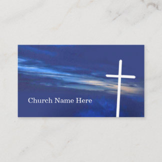 Das Kreuz am Abendhimmel religiös Visitenkarte
