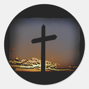 Das Kreuz Runder Aufkleber