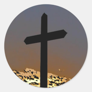 Das Kreuz Runder Aufkleber