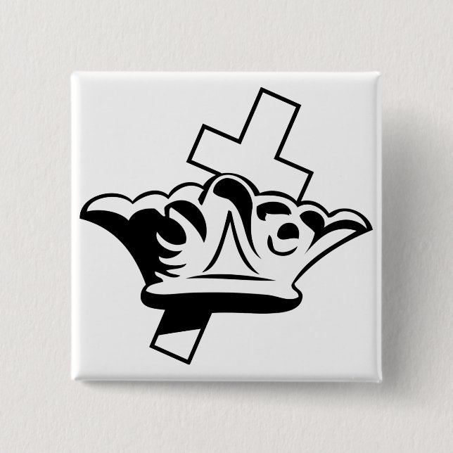 Das Kreuz u. die Krone Button (Vorderseite)