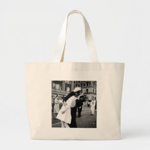 Das Kriegs-Auf Wiedersehen Quadrat manchmal küsse Jumbo Stoffbeutel