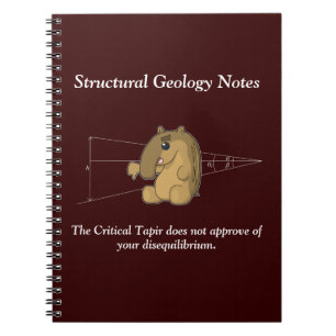 Das kritische Tapir - strukturelle Geologie Notizblock
