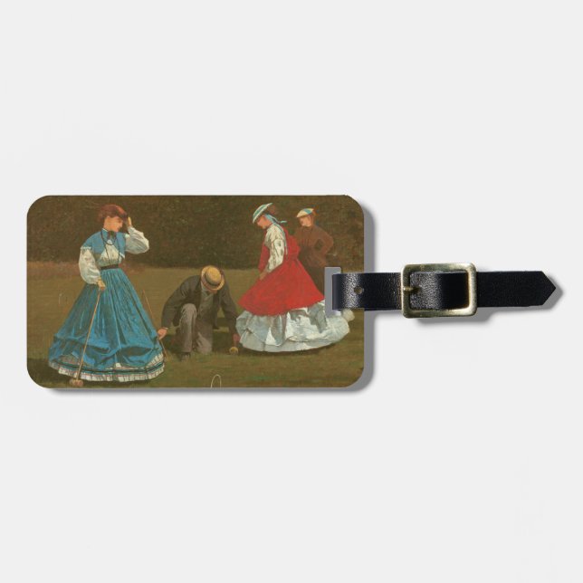 Das Krokettspiel, 1866 (Öl auf Leinwand) Gepäckanhänger (Vorderseite horizontal)