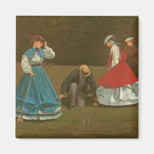 Das Krokettspiel, 1866 (Öl auf Leinwand) Magnet
