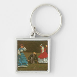 Das Krokettspiel, 1866 (Öl auf Leinwand) Schlüsselanhänger