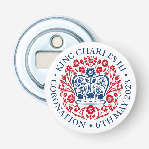 Das KrönungsEmblem des Königs Charles 2023 Flaschenöffner