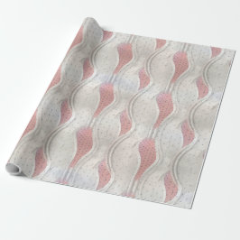 Das kühne Metallic 3D Red Gray Texture Look Wrappi Geschenkpapier