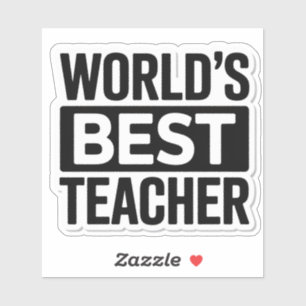 Das kühne Textdesign der besten Lehrer der Welt Aufkleber