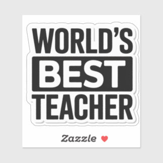 Das kühne Textdesign der besten Lehrer der Welt Aufkleber