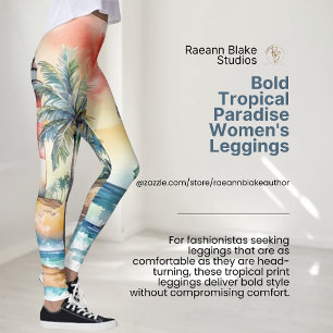 Das kühne tropische Paradies für Leggings
