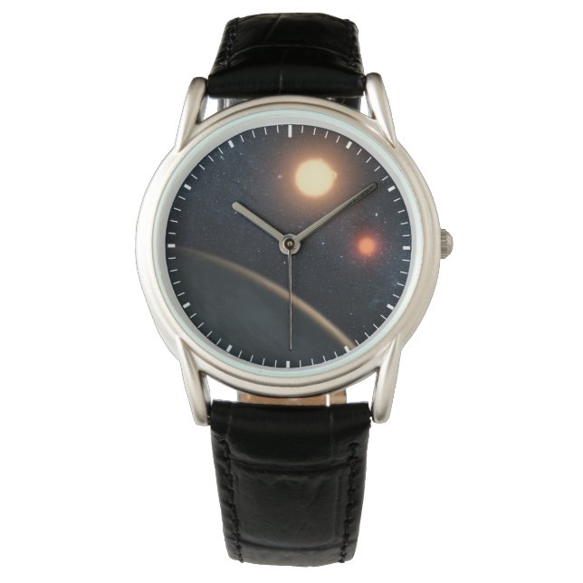 Das künstlerische Konzept illustriert Kepler-16b. Armbanduhr (Vorderseite)