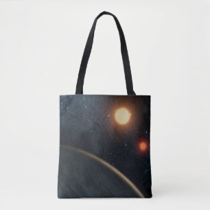 Das künstlerische Konzept illustriert Kepler-16b. Tasche