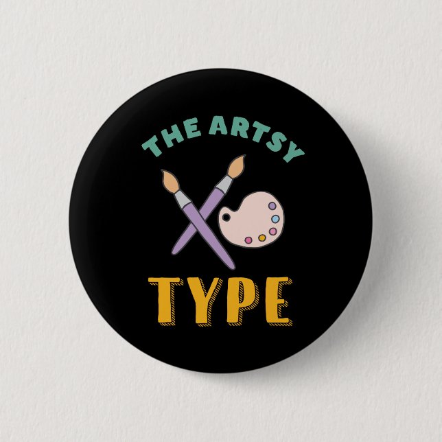 Das Künstlerische Kunsttalent kreativer Art Button (Vorderseite)