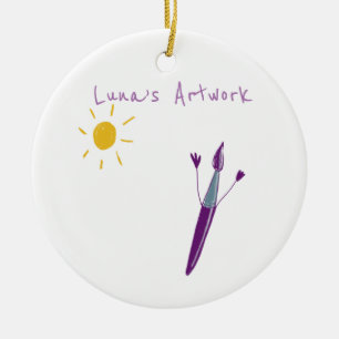 Das Kunstwerk Ihres Kindes auf einem Ornament