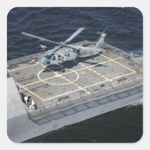 Das Küstenschiff USS Freedom Quadratischer Aufkleber