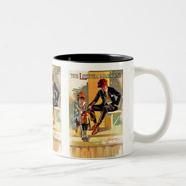 Das L-Systemmagazin Zweifarbige Tasse (Rechts)