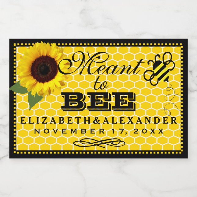 Das Label "Sunflower Wedding Guest Fevor" Lebensmitteletikett (Einzelnes Label)