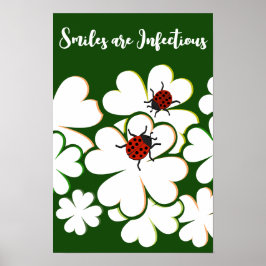 Das Lächeln der grünen und weißen Leaf-Lady ist in Poster