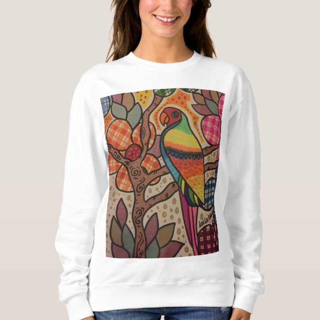 Das Lächeln des Papageien Sweatshirt (Vorderseite)